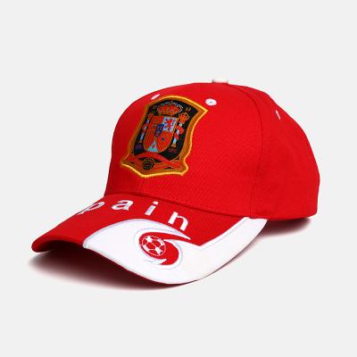 China breathable & Waterproof Custom Logo Sports Spain Soccer Team Hats, New Design Soccer Gorras Snapbacks Hats For Promotion for sale