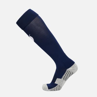 China Latest Design Custom Logo Over Knee Sport Soccer Socks Antibacterial,Premium Non-Slip Football Stockings For Men for sale