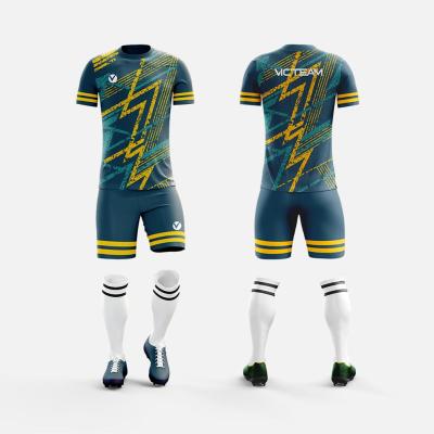 China Breathability Customized Cheap College Football Futsal Shirts , Breathability Soccer Jersey Uniform Manufacturer Kits for sale