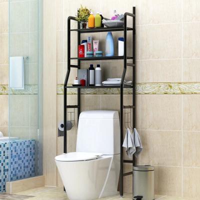 China Eco - Friendly No Drilling Holder Toilet Rack Organizer Bathroom Storage Shelf for sale