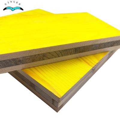 China Concrete Construction 3 Ply Shuttering Panels With FSC Certificate 3 Ply Yellow Shuttering Panel /leonking for sale