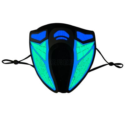 China Hot Selling Activated and Sound Flashing EL 2021 Panel Reloaded Lighting Party Mask for sale