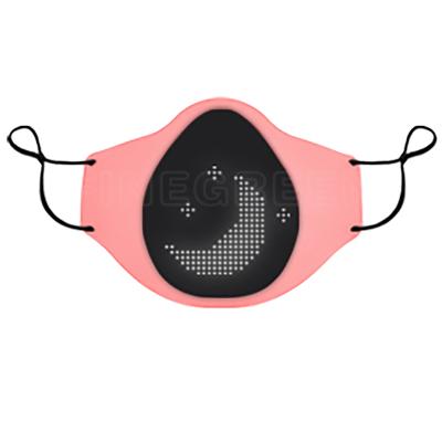 China Customized Rechargeable USB LED Light Message Display Lead Silicone Scrolling Masks for sale