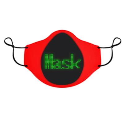 China Hot Selling Message Display USB Lead Rechargeable Waterproof Silicone Led Text Message Mask for sale