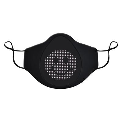 China 2021 Newest Led Message Display App Powered Led Mask Multi Lingual Text Input Led Message Mask for sale