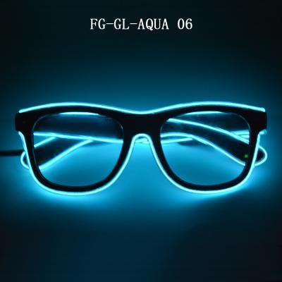 China Plastic Wholesale Ornamental Glowing Sunglasses Sound Active Led/El Party Glasses for sale