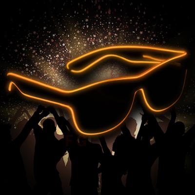 China PVC DJ Nightclub Props Led Party Glasses Ray-Ban, EL Light Glasses, Light Up Sunglasses For Christmas for sale