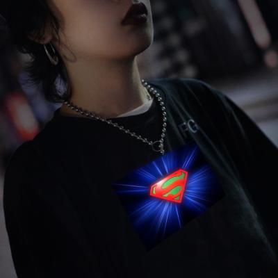 China hot sale custom design sound activated EL flashing shirt wholesale from XS to XXXL for sale