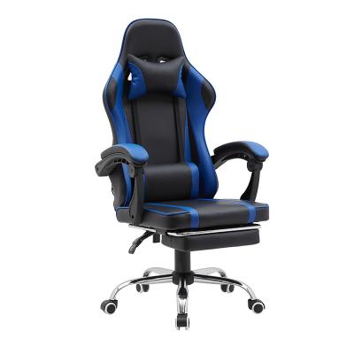 China Ergonomic Wrapping Luxury Customized Gaming Chair PU Leather Computer Game Rotating Chair With Footrest for sale