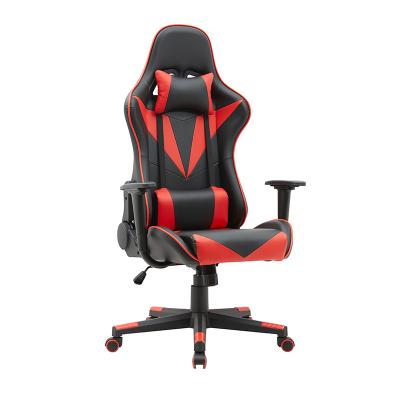 China Custom Logo High Back Comfortable Leather Ergonomic Gaming Chair Red Leather Gaming Chair for sale