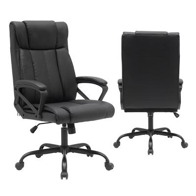 China Custom PU Leather Executive Office Chair Luxury Logo (Height) High Back Office Adjustable Chair Manager for sale