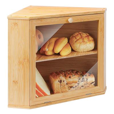 China Freshness Keeping Corner Bread Box With 2 Layers Bread Box Triangle for sale