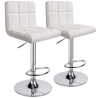 China New Arrival Modern Restaurant Bar Chair Kitchen Island Classic Back White Adjustable Bar Stools for sale