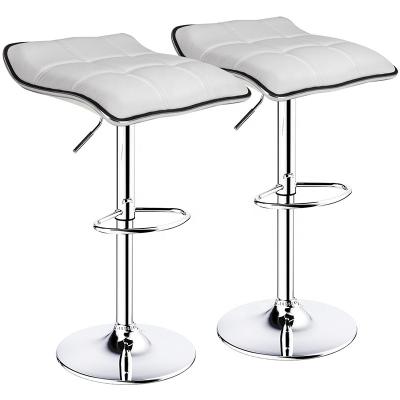 China Kitchen Modern Backless Height Adjustable Height Bar Stools Restaurant Swivel Bar Chair Set for sale