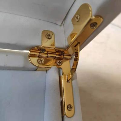 China Wood T Shaped 95 Degree Gold Plated Quadrant Hinge For Wooden Boxes for sale