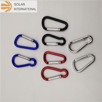 China Flattening & with lock & without colored aluminum lock D shape and gourd shape carabiner hook for sale