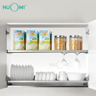 China Under Kitchen Sink Cabinet Slide Basket NUOMI Majaz Series Factory Cabinet Direct Stainless Steel Bowl Dish Basket for sale