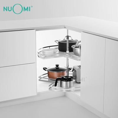 China Multifunctional NUOMI Devarajas Series 270 Degree Shelf Storage Kitchen Solution Magic Rotating Corner Cabinets for sale