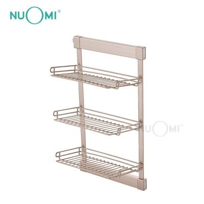 China Eco-friendly Nuomi Violet Series High-Capacity Side Mounted Wire Clothes Shelf For Wardrobe for sale