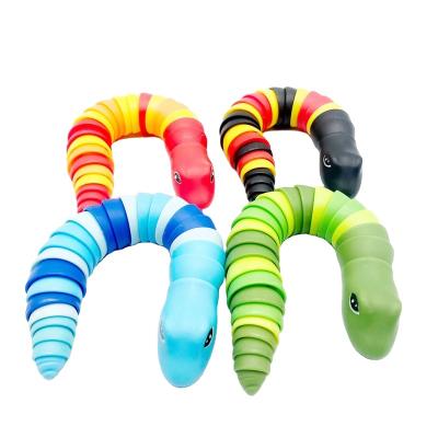 China Relieves New Design Worry Color Worry Decompression Relief Amazon Finger Hot Snake Effort Sensory Joint Worm Snails Rainbow Occupier Snake for sale