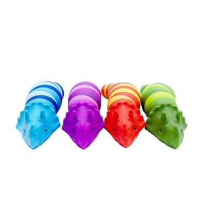 China Relieves New Design Worm Snails Rainbow Multi Color Decompression Relief 2022 Stress Triceratops Hot Effort Sensory Jointed Worm Person for sale