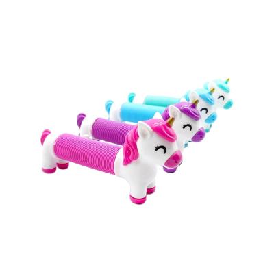 China Relieve Anxiety 2022 Hot Relieve Colorful Flexible Unicorn Pipe Pop Tubes Fidget StressSensory Straw Toys Diy Variety Shapes Magic for sale