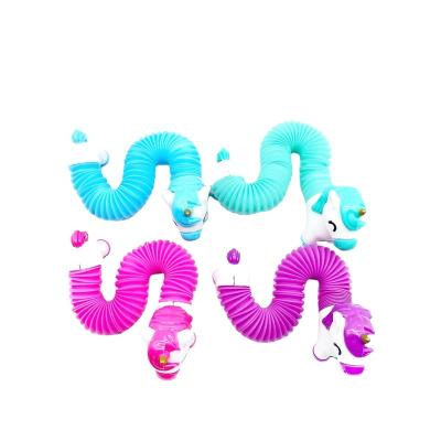 China Relieve Anxiety Hot TikTok Relieve Colorful Flexible Unicorn Pipe Pop Tubes Fidget Toys StressSensory Straw Diy Variety Shapes Magic for sale