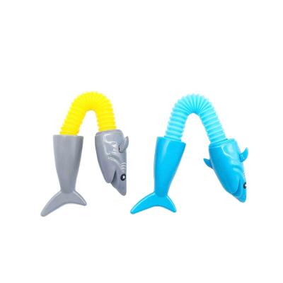 China Relieves Anxiety Tiktok Hot Style Relieve StressSensory Straw Colorful Flexible Stretch Shark Diy Variety Shapes Magic Pipe Noise Tubes Wiggle Toys for sale