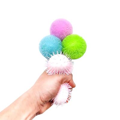 China Relieves Worry Novelty Anti Stress Toys Squeeze Ball Flour Sensory Stress Toy Adult Kids Fidget Toys Fluffy Balls Squeeze Mesh Ball for sale