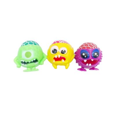 China Plastic Mesh Stress Relief Squishy Squeeze Ball Sensory Effort Balls Squeeze Toys For Kids for sale