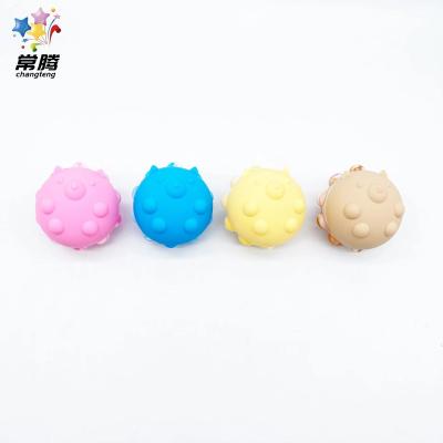 China New Hot Amazon Eco-friendly Material Other Hedgehog Decompression Ball Silicone Child Bath Bubble Toy Stress Relief Mini Squeeze Toys for sale