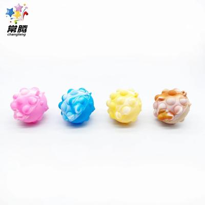 China New Hot Eco-friendly Tiktok Material Other Hedgehog Decompression Ball Silicone Child Bath Bubble Toy Stress Relief Mini Squeeze Toys for sale