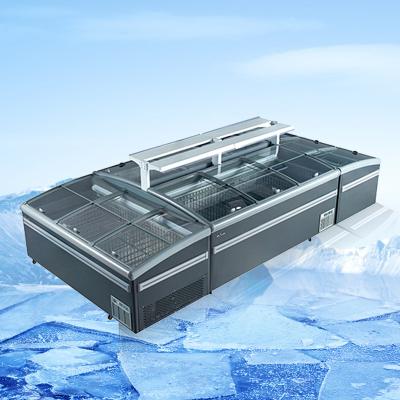 China Factory Price Home Freezer Boom Run Glass Cold Drink Island Store Combo Cabinet For Sale 1865*830*840 mm for sale