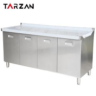 China Modern Stainless Kitchen Equipment Outdoor Buffet Cabinet With 4 Doors Storage Locker for sale