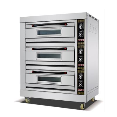 China High Efficiency 6 Trays Bread Commercial Bakery Oven Industrial Cake Baking Oven For Baking Cupcakes for sale