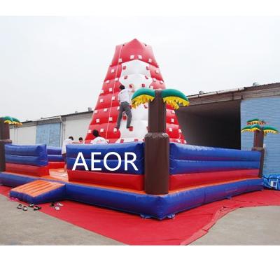 China Sports Safe Games Straight Inflatable Climb Wall , Inflatable Rock Climbing Wall for sale