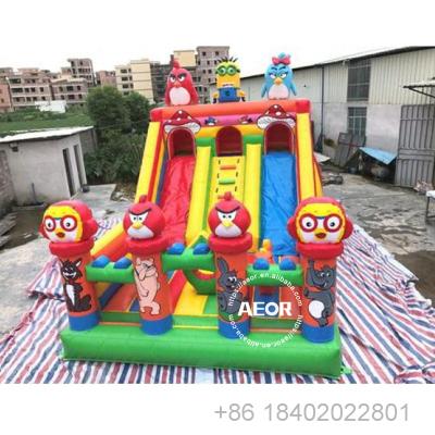 China Plato 0.55mm PVC Customized Jumping Castles With Price Inflatable Theme Park Inflatable Amusement City For Kids for sale