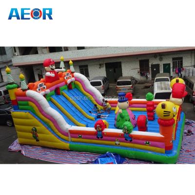 China Hot Best 0.55mm PVC Tarpaulin Summer Sale Kids Fun Room Cheap Inflatable Outdoor Fun City Inflatable Playground For Sale for sale