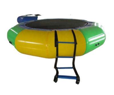 China 0.9mm pvc gonfiabili inflatable water floating island / inflatable floats water trampoline for sale for sale