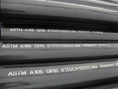 China Hot Rolled Q235B Seamless carbon 6 inch schedule 80 steel pipe and tube Black painting for sale