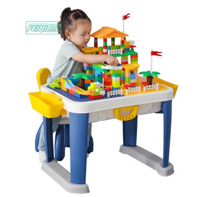 China DIY TOY Feiqi Educational Kindergarten Toy Plastic Bricks Toys Building Blocks Indoor Table for sale