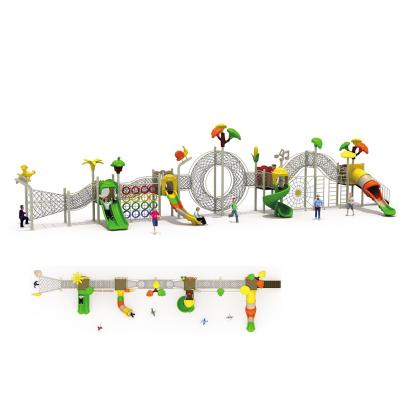 China Feiqitoy Plastic Playground Extra Long Slide Playground for sale