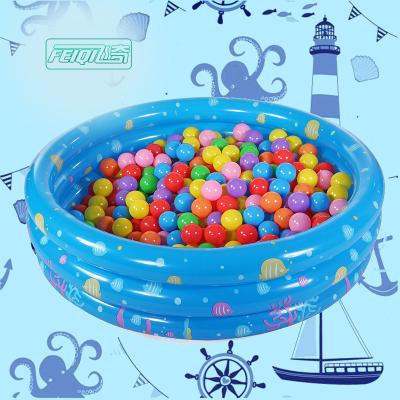 China Feiqitoy Kids Party Colorful Indoor Round White Round Baby Room Bounce Square Game Soft Ball Pit Diameter 1.3m for sale