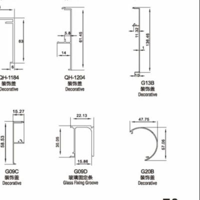 China Modern sliding door track cover for sale