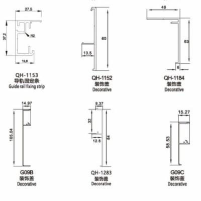 China Modern sliding door track cover for sale