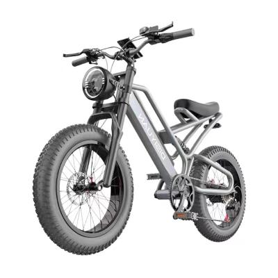 China Electric Snow Bike 20 Inch Fat Tire 48V Lithium Battery Cycle Beach Fat Tire Electric Bike Steel Electric Fat Tire for sale