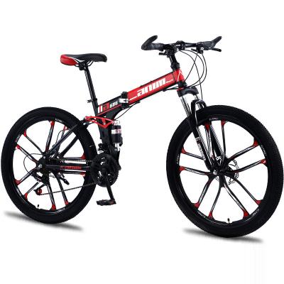 China Factory sourced steel 26 inch mountain bike shock absorption one wheel folding bike for sale