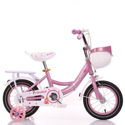 China Wholesale OEM Cheap Children's Bicycle Princess Baby Stroller With Rear Packing For Girl Bicycle Kids Seat Bike 12 Inch for sale