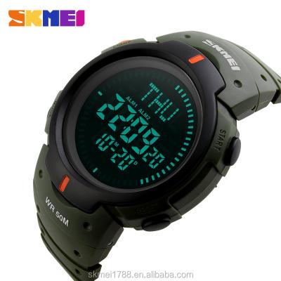 China #clock alarm compass men's big dial men's sport skmei watch for sale