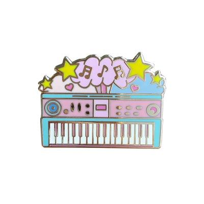 China America Custom Your Own Kwaii Hard Piano Hard Piano Pin Lapel Design Enamel Collectible Pin Badge For Music Lover Gift for sale